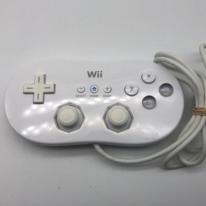 Authentic Original Nintendo Wii Classic Controller White RVL-005 OEM TESTED Tight Joy Sticks