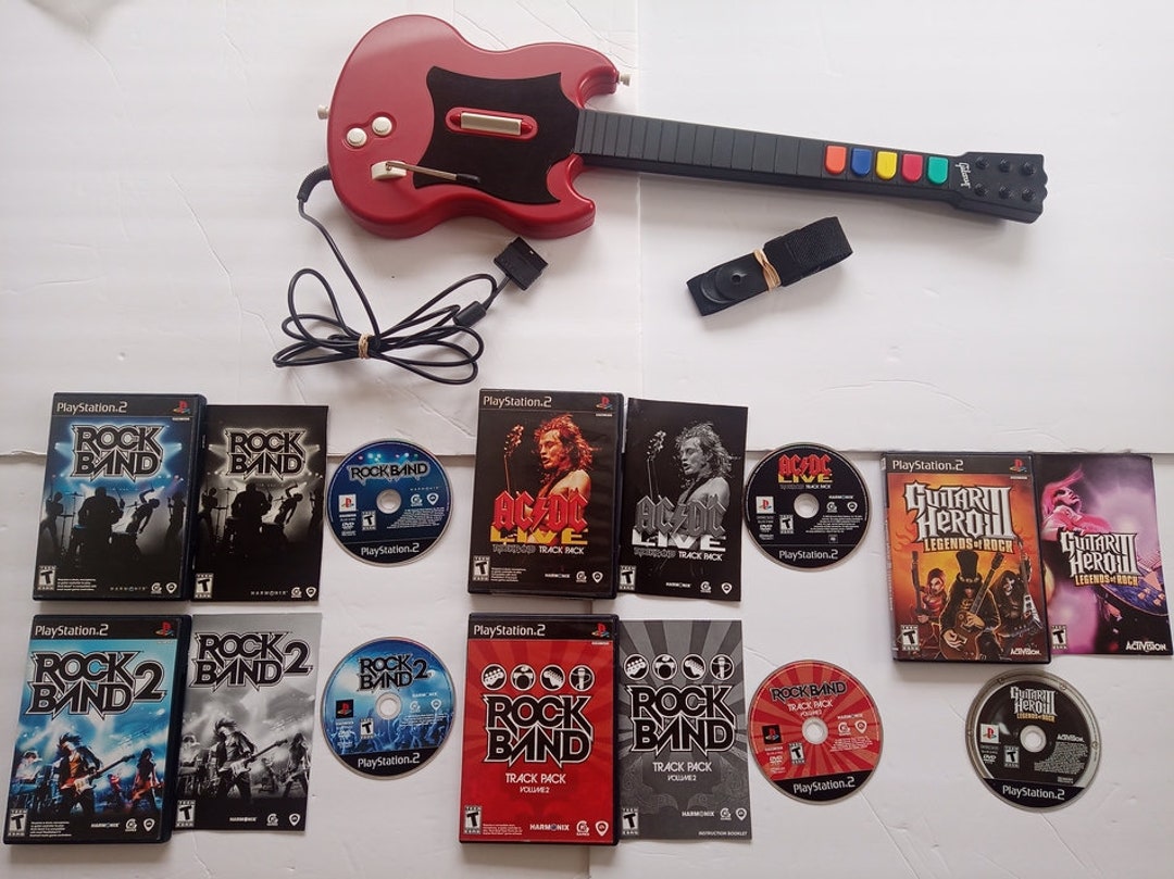 Vintage Rock Band 1, 2 , AC/DC, Track Pack 1, Guitar Hero 3 Legends of ...