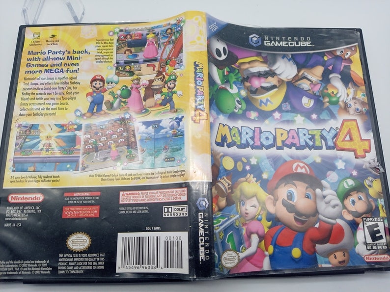 Mario Party 4 Nintendo GameCube 2002 Disc and Case w/ Mic, Tested and Working image 5