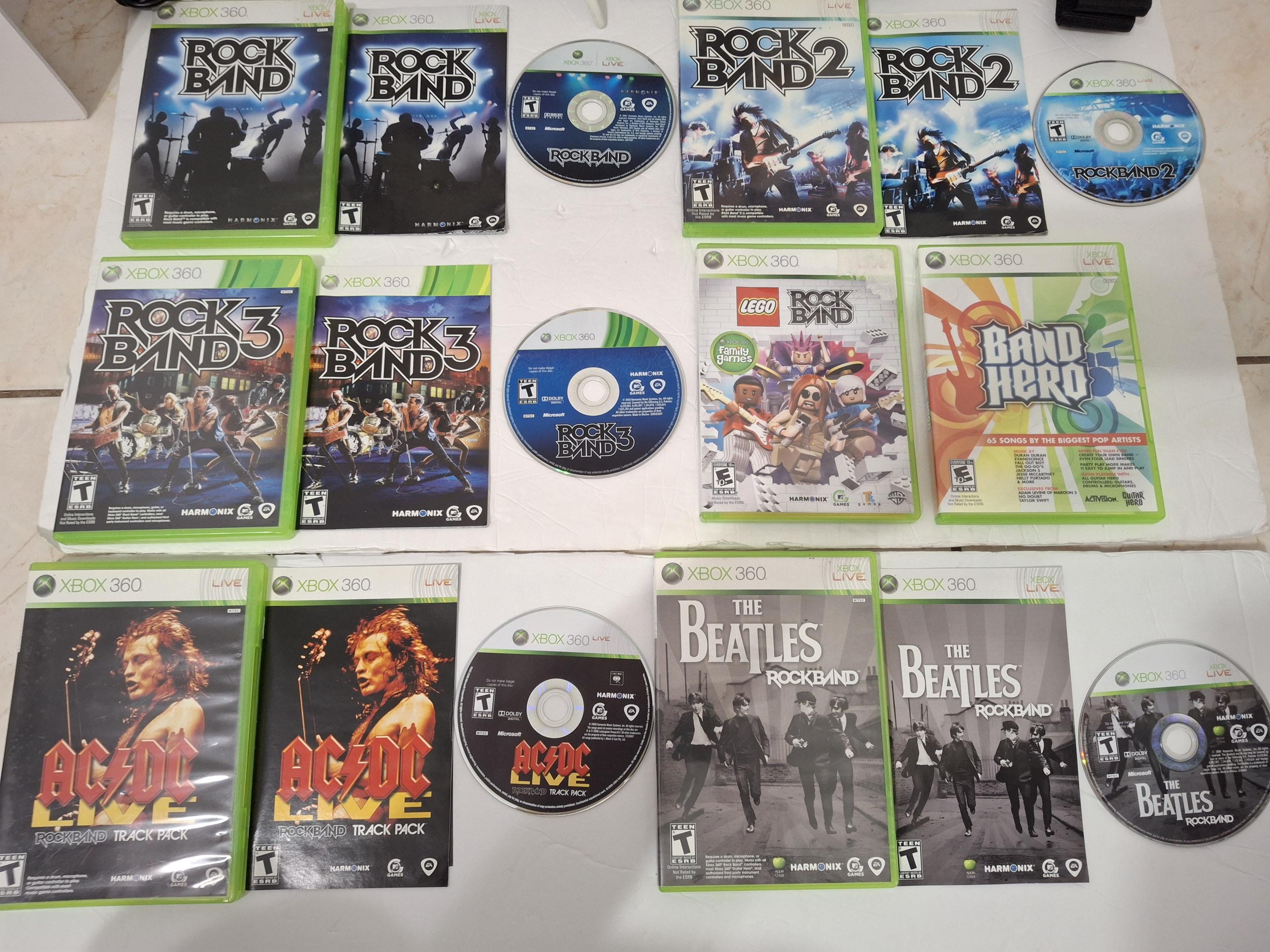 Lot De 6 Jeux Xbox 360 Complets FR - Les Experts, Rock Band, Kinect - Bon état Testés