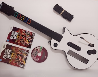 Nintendo Wii Guitar Hero Controller With Strap Gibson Les Paul