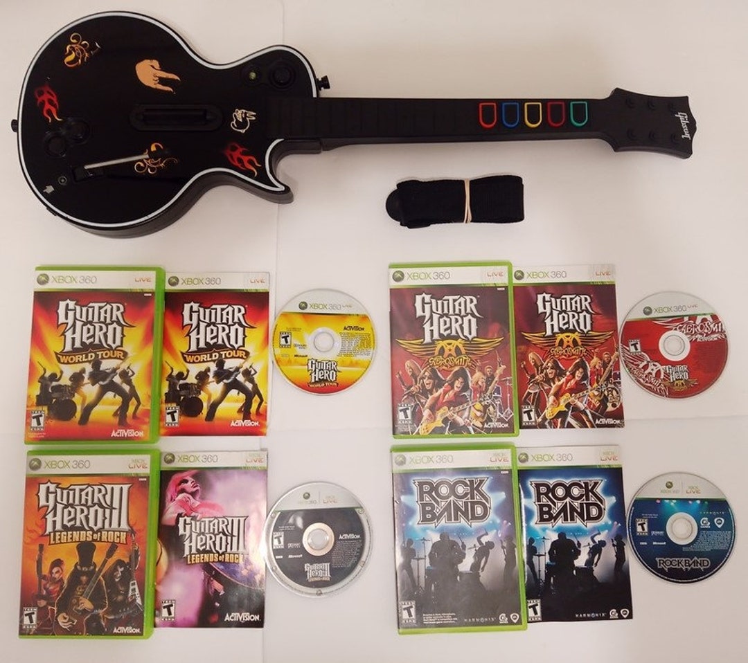 Jeu Guitar Hero Aerosmith COMPLET Pour Xbox 360 - Version PAL FR - Occasion Bon état