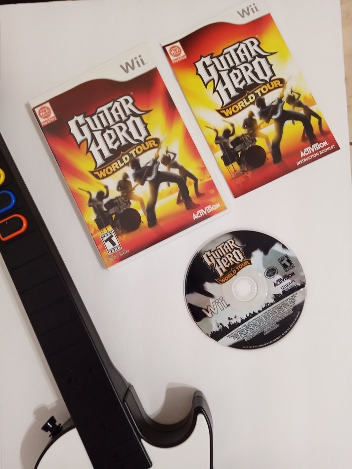 Nintendo Wii Guitar Hero Controller With Strap Gibson Les Paul Etsy