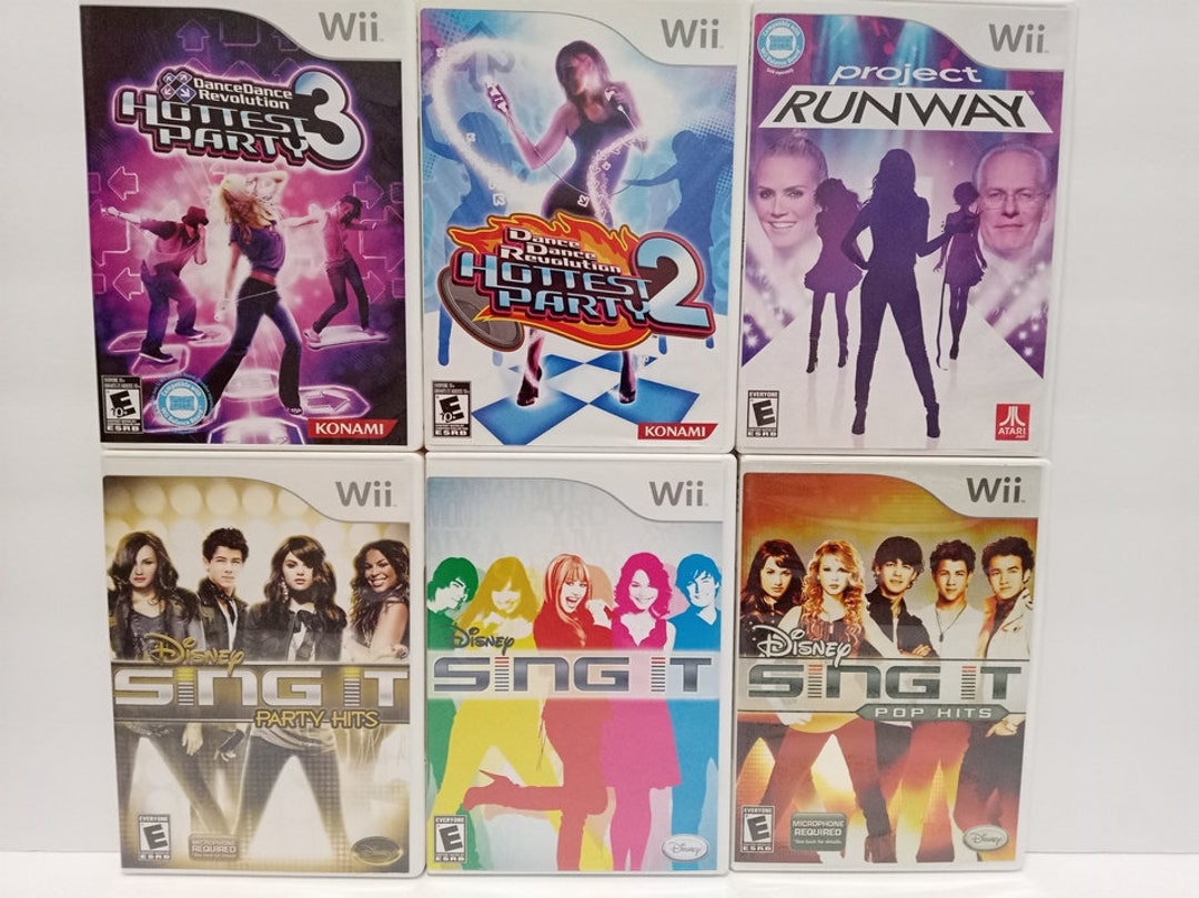 Nintendo Wii Dancing Singing Games Dance Dance Revolution Hottest Party Sing It Project Runway