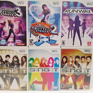 Nintendo Wii Dancing Singing Games Dance Dance Revolution Hottest Party - Sing It - Project Runway - Pick Your Title.