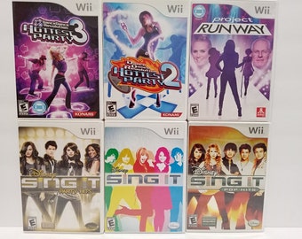 Nintendo Wii Dancing Singing Games Dance Dance Revolution Hottest Party - Sing It - Project Runway - Pick Your Title.