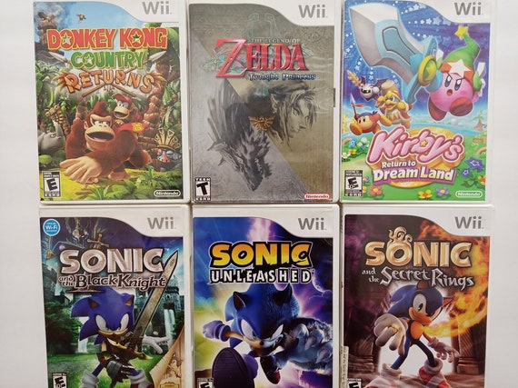 Sonic Nintendo Wii Games Zelda Donkey Kong Sonic and the - Etsy