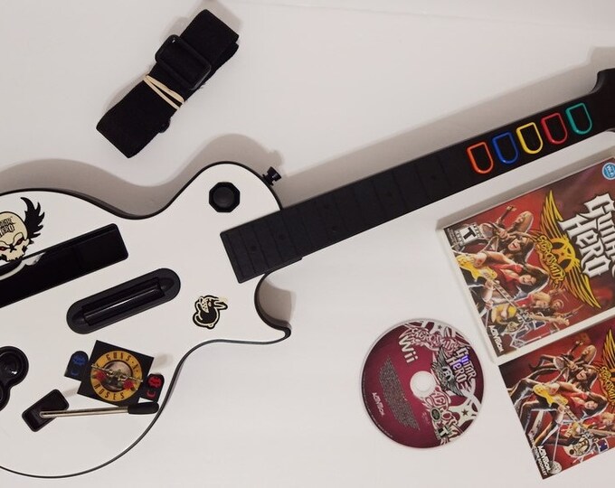 Nintendo Wii Guitar Hero Controller With Strap Gibson Les Paul Guitar