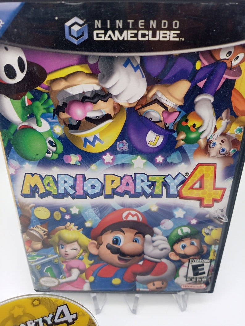 Mario Party 4 Nintendo GameCube 2002 Disc and Case w/ Mic, Tested and Working image 4