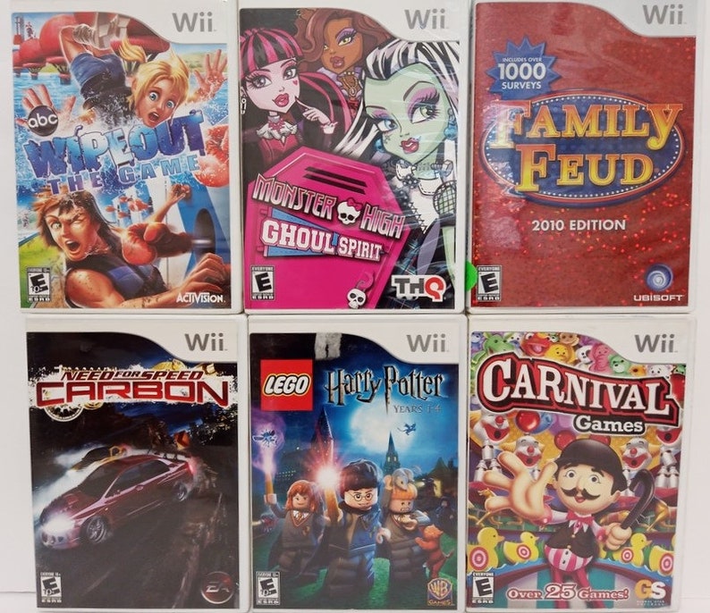 Nintendo Wii Kids Games Family Carnival, Wipeout, Need for Speed
