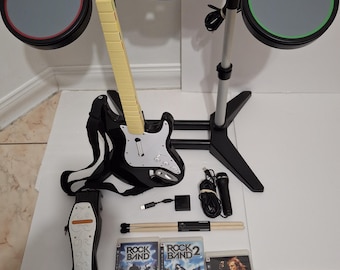 ロックバンドROCK BANDギターコントローラー　PS3 レシーバー NEW Playstation 3 PS3 Rock Band 2 & Guitar Hero Controller + Game