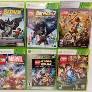 以下が含まれることがあります： LEGOをテーマにしたゲームが収録されたXbox 360のビデオゲームケース6つ。LEGOバットマン、LEGOバットマン3、LEGOインディ・ジョーンズ2、LEGOマーベルスーパーヒーローズ、LEGOスターウォーズ、LEGOハリーポッターなど。