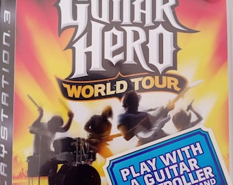 PS3 Guitar Hero World Tour Vintage Video Game Playstation 3 Videogame Complete in Box Tested and Working