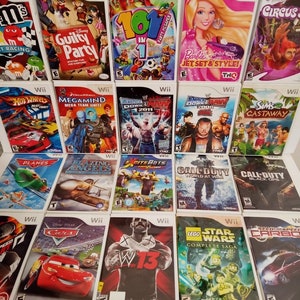 Nintendo Wii Girls Boys Kids Games Family  Barbie - Star Wars - Need for Speed - Smack Down vs Raw  Pick Your Title.