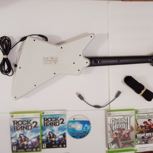 Guitar Hero II Xplorer X-plorer Rock Band Controller Bundle Lot Dongle ...