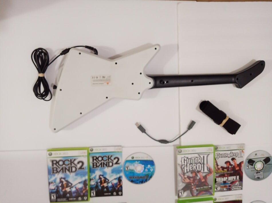 Guitar Hero II Xplorer Xplorer Rock Band Controller Bundle Lot Dongle