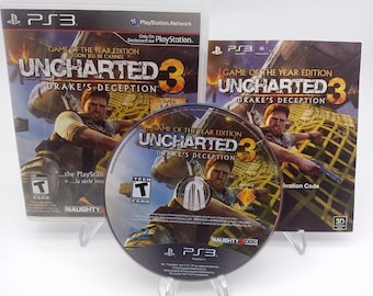 PS3 Uncharted 3: Drake's Deception Vintage Video Game Playstation 3 Videogame Complete in Box Tested and Working