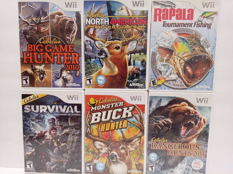 Nintendo Wii Hunt Fishing Survival Games Cabela's Collection