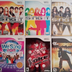 Nintendo Wii Girls Boys Kids Sing Games Family - Disney Sing It Pop Hits - The Voice I Want You - Def Jam Rap Star - Pick Your Title.