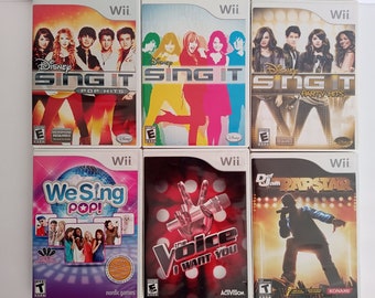Nintendo Wii Girls Jungen Sing Spiele Familie - Disney Sing It Pop Hits - The Voice I Want You - Def Jam Rap Star - Wähle deinen Titel.