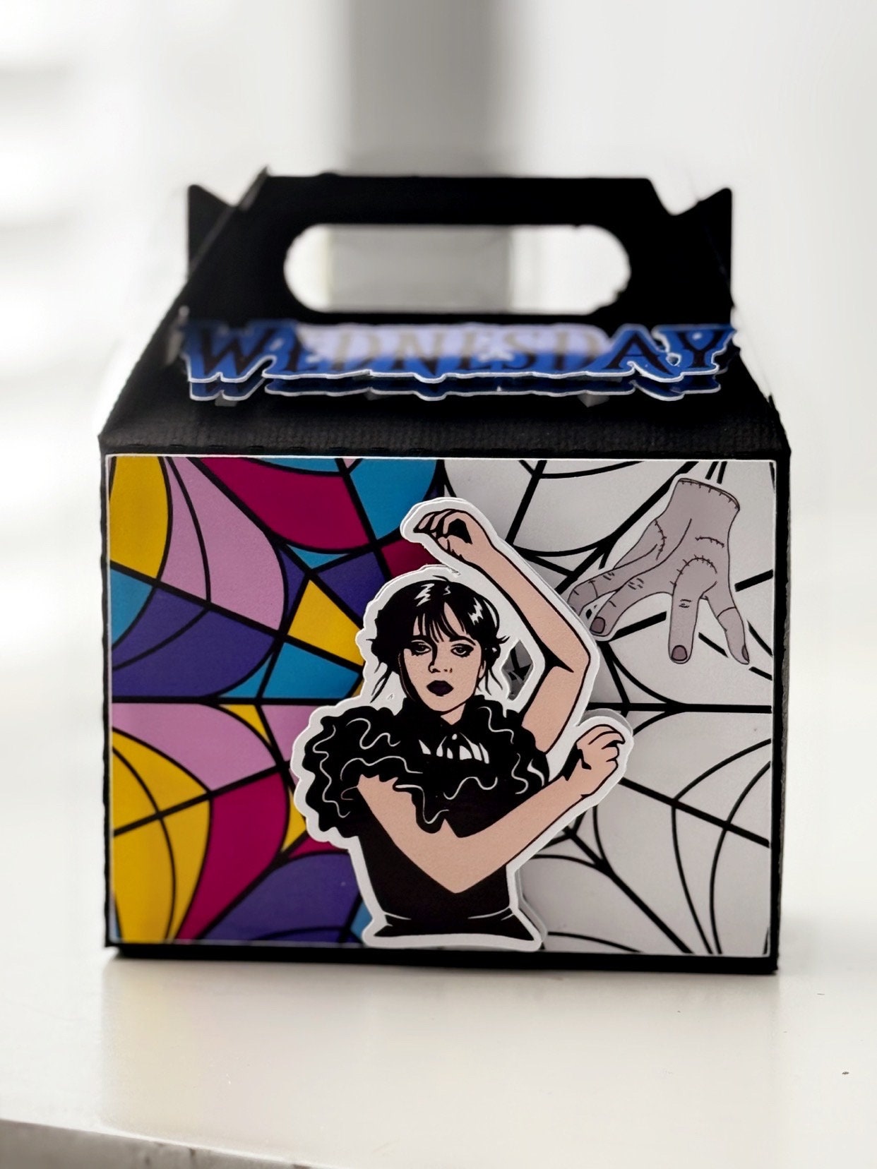 Mini gable box Wednesday Addams gable box party favor Wednesday Addams party decorations treat box candy treat box Wednesday
