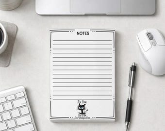 Cat Notepad | "It's Fine" Lined Memo Pad, Office Humor