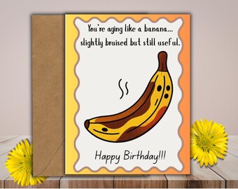 Happy Birthday greeting card, Heavy Cardstock Greeting, Blank Inside, Includes Envelope
