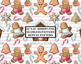 Christmas Seamless Pattern, Seamless Background, Sublimation Designs, Repeat Digital Papers, Printable Pattern,Scrapbooking Background