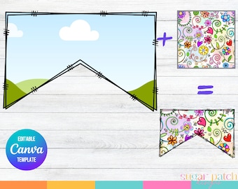 Western Canva Frame, Fill your own Heart, Add Your Own Pattern, CANVA Frame Template, Editable Templates, Easy Drag and Drop