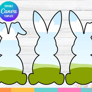 Osterhase Canva Rahmen, füllen Sie Ihre eigenen Peeps, fügen Sie Ihr eigenes Musterpaket hinzu, CANVA Rahmenvorlage, bearbeitbare Vorlagen, einfaches Ziehen und Ablegen