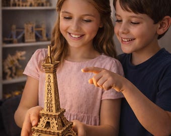 Laser Cut Eiffel Tower 3D Puzzle | SVG, DXF, Ai Files (Digital Download)