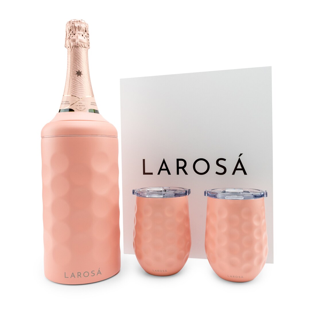 LAROSÁ Wine Chiller With 2 Stemless Wine Tumblers Gift Set A Unique