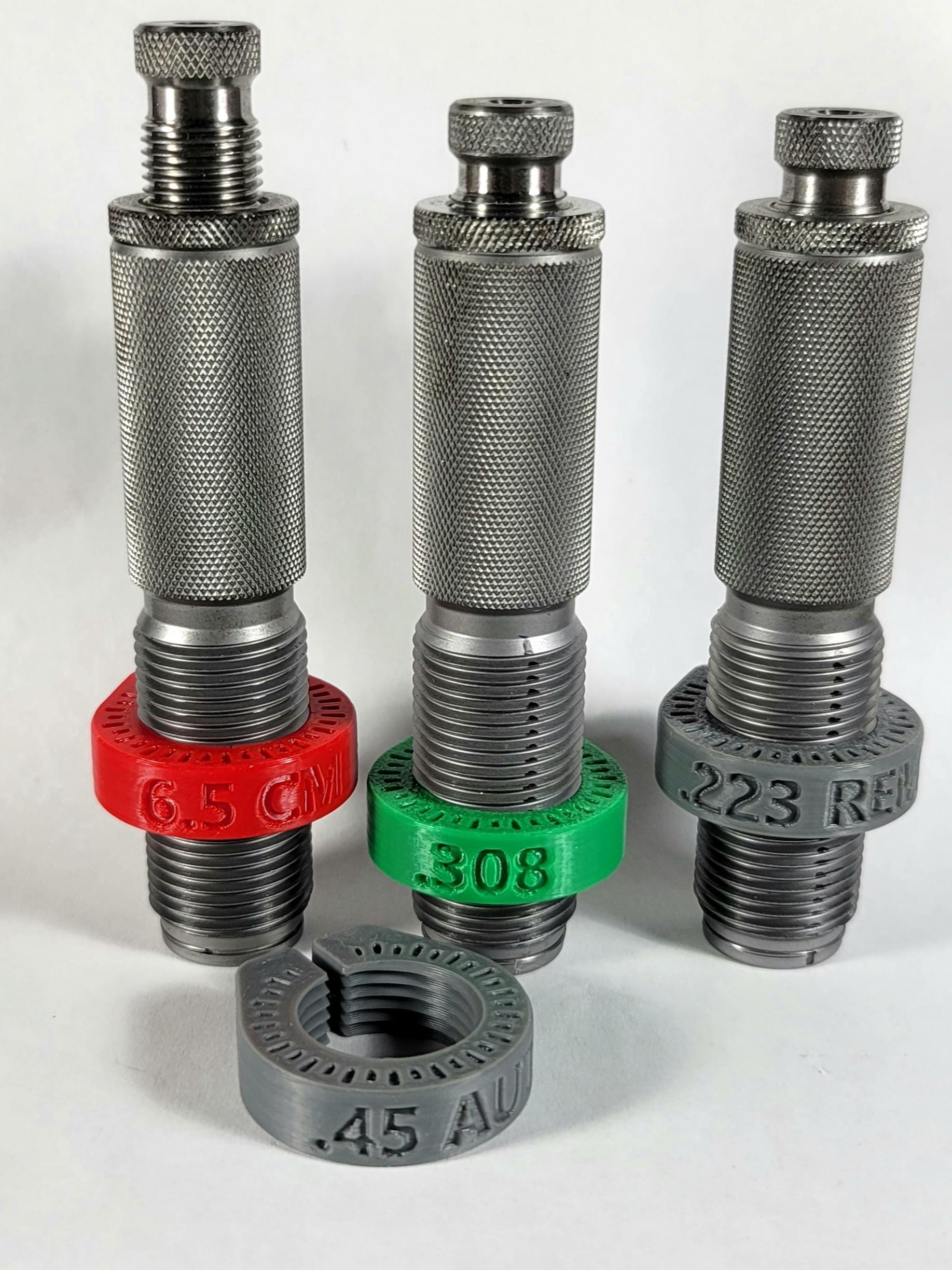 Reloading Die Lock Ring Custom Labeled 3D printed ABS 7/8-14