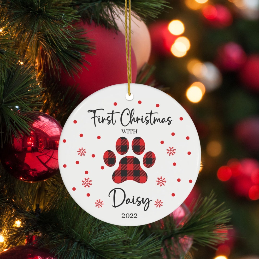 Dogs First Christmas Ornament,personalized Dog 1st Christmas Ornament