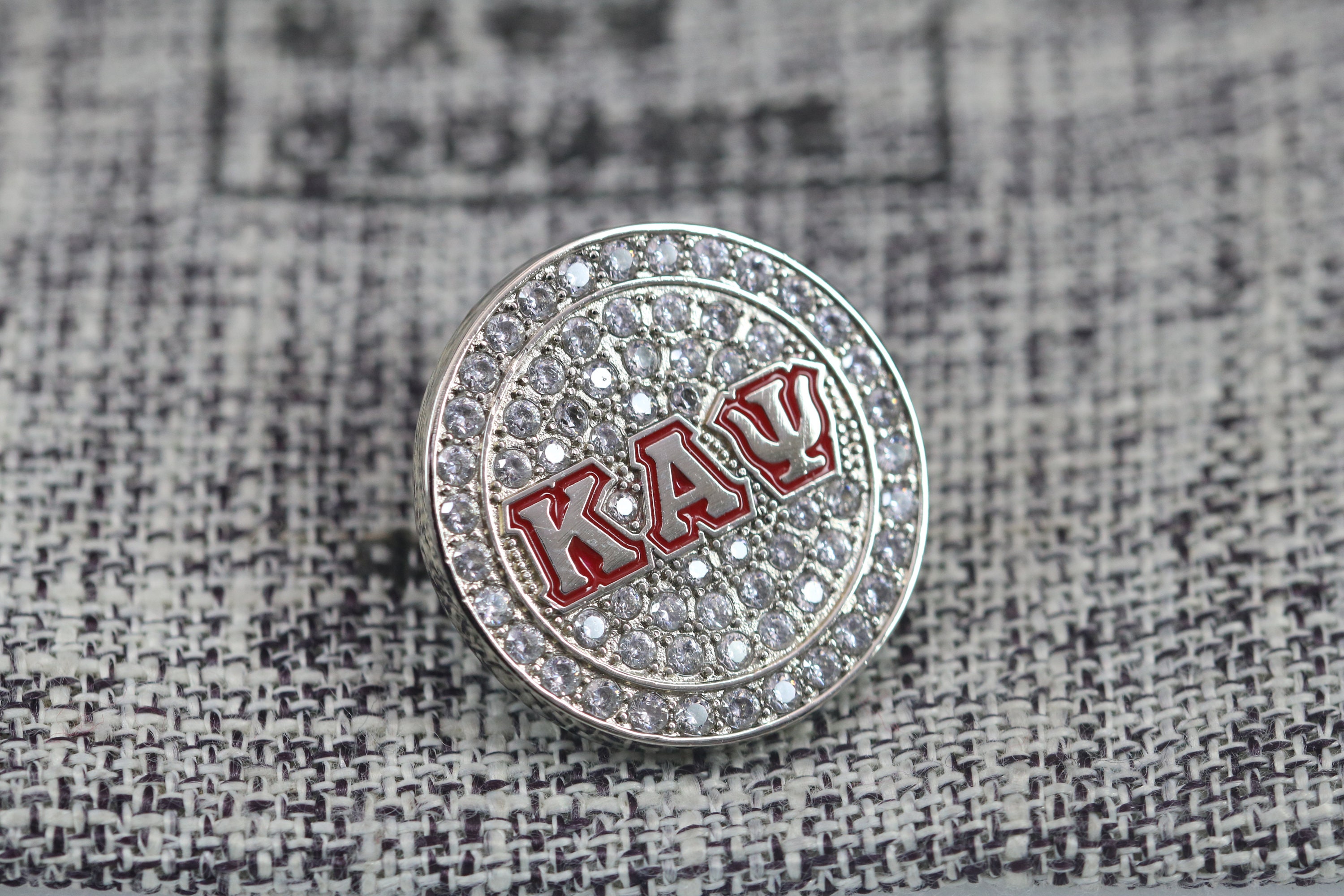 Square Red Stone AS IS Diamond 'K' Kappa Alpha Psi Fraternity, Inc. | The  Ring Creator