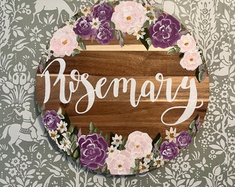 Custom Painted Baby Name Sign, Custom Nursery Sign, Nursery Wall Sign, Hand Painted Nursery Sign, Hand Painted Baby Name Sign, Wooden Sign