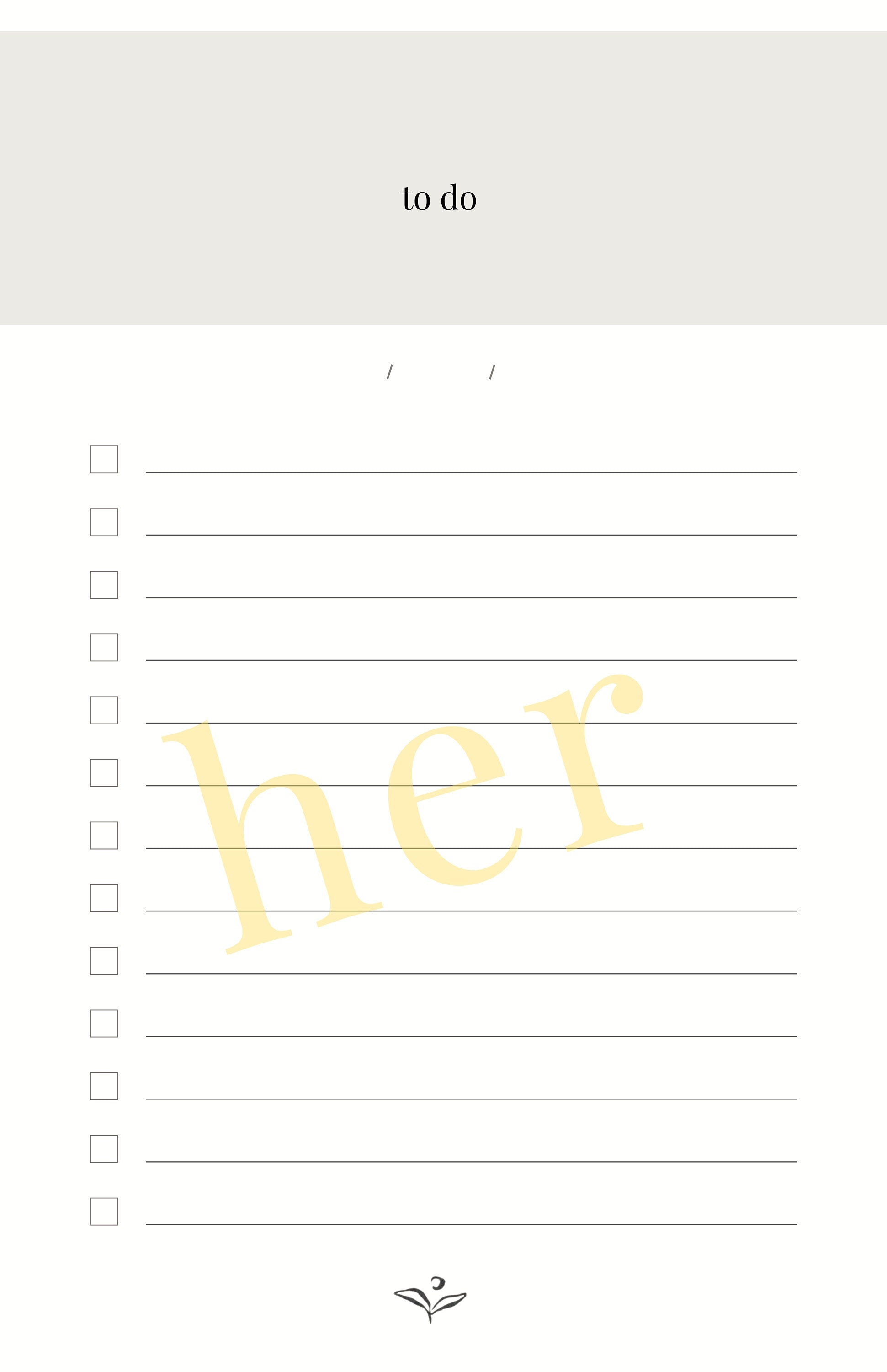 Daily to Do Checklist Printable, Instant Download, Office Supplies ...