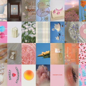 112PCS, Preppy Aesthetic Wall Collage Kit, Soft girl/ Colorful/ Retro Aesthetic Wall Collage, Aesthetic Collage Kit, Digital Download