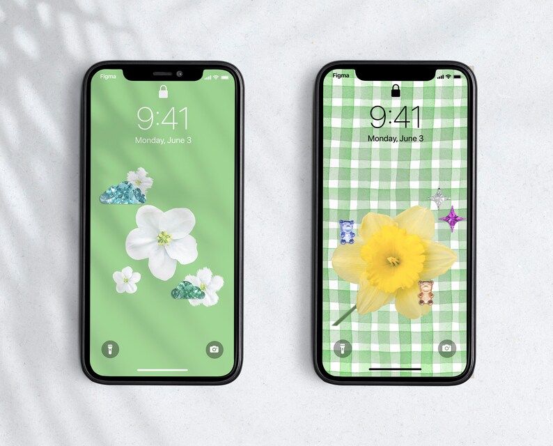 10 PCS, Minimalist Floral Phone Wallpaper, Spring Vibe, Retro Y2K