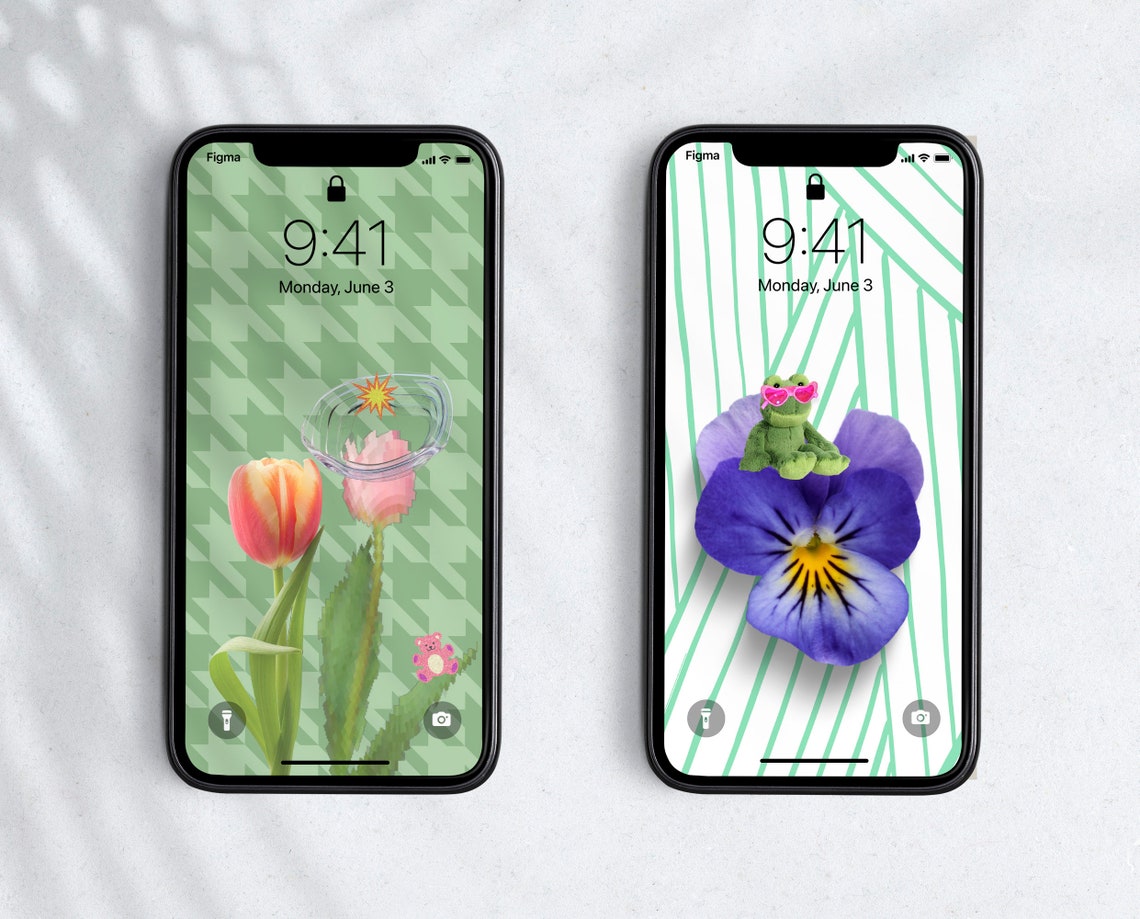 10 PCS, Minimalist Floral Phone Wallpaper, Spring Vibe, Retro Y2K