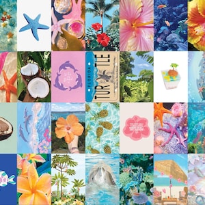 112PCS, Tropical Core Beach Aesthetic Decor, Pastel Coconut Girl Aesthetic, Summer aesthetic, Aesthetic Room Decor, Digital Download