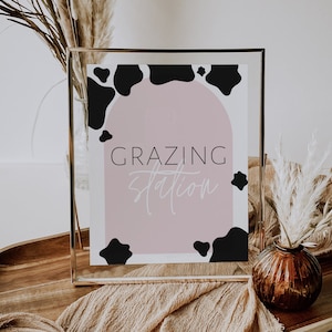 Grazing Station Cow Print Party Supplies, Farm Theme Birthday, Rustic Farm Baby Shower, Cowgirl Bachelorette Decor, Cow Bridal Party Instant