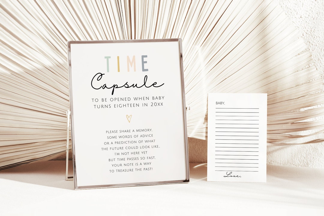 Baby Time Capsule, Baby Shower Time Capsule, Neutral Time Capsule