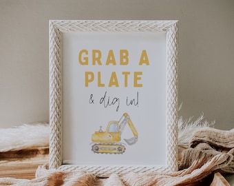 Construction Party Signs, Construction Party Sign Bundle, Fueling Station, Treats for Crew, Construction Party Supplies, Printable Signs