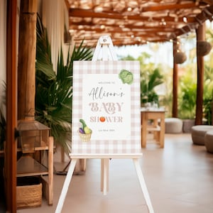 Lokal gewachsenes Babyparty-Willkommensschild, Bauernmarkt-Babypartyschild, Lokal gewachsenes Babyparty-Poster, geschlechtsneutrales Babyparty-Schild