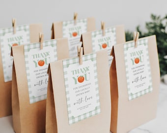 Lokal gewachsener Babyparty-Bevorzugungsanhänger, Bauernmarkt-Babyparty-Geschenkanhänger, lokal gewachsener Babyparty-Geschenkanhänger, geschlechtsneutrale Babyparty