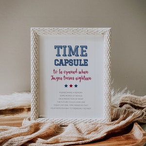 Rookie of the Year First Birthday Time Capsule Sign, Editable 1st Birthday Time Capsule, Baseball Birthday Time Capsule, Boy Time Capsule