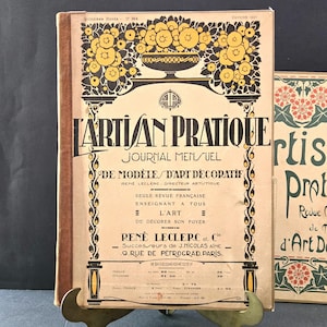 French Magazines of Decorative Art & Art Nouveau, Complete Bound 1923 Edition. Featuring Beautiful Illustrations. Paris