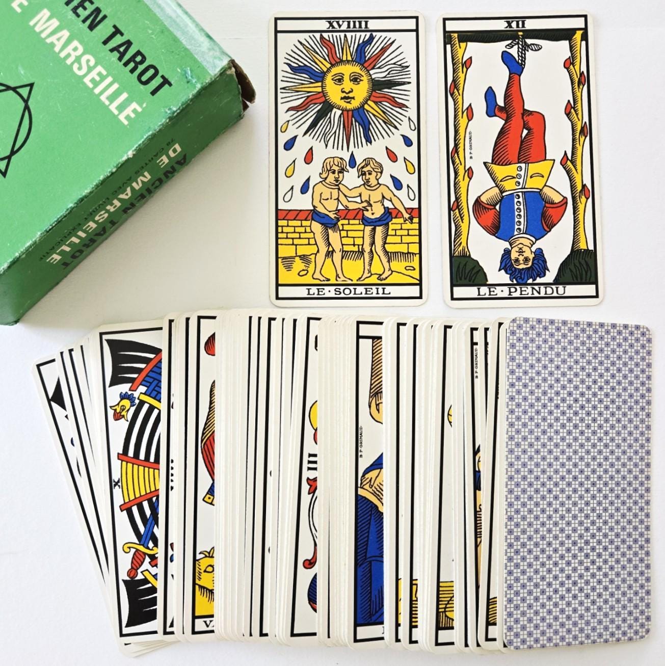 Vintage Tarot De Marseille 1965 Grimaud Complete Deck French Tarot