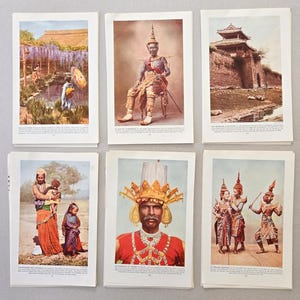 Illustrations couleur d'inspiration asiatique parfaite pour scrapbooking, journaling et collage